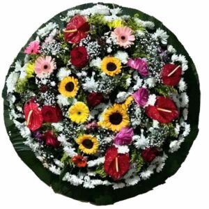 Coroa para velório Flores sortidas