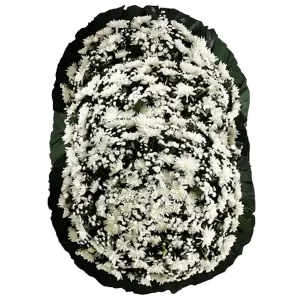 Coroa para velório branca e grande